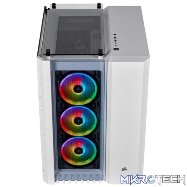 Corsair Crystal Series 680X White RGB E-ATX Chassis with Tempered Glass Side Panel - Image 3